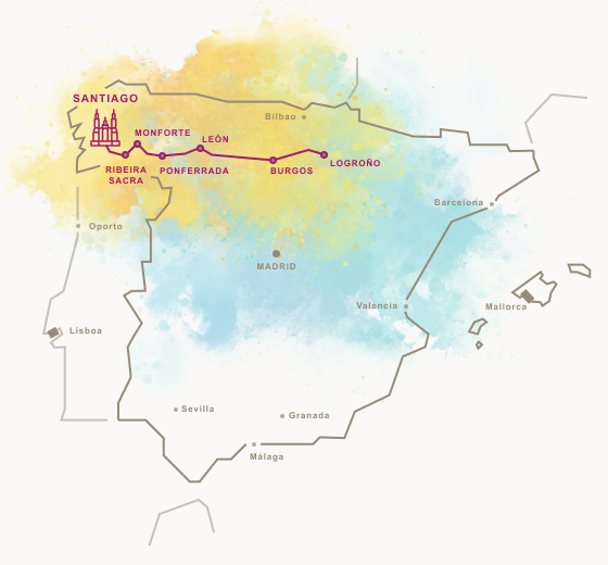 map of the camino